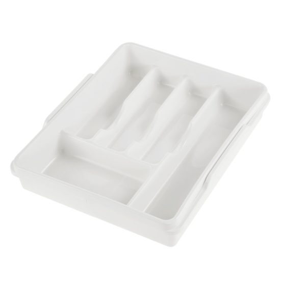 keeeper Expandable Cutlery Tray, 5 to 7 Compartments, Drawer Insert, 38 x 32 x 7.5 cm to 38 x 50.5 x 7.5 cm, Franka, White - Image 2