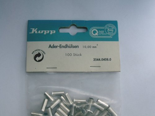 Kopp 354404080 Ferrules Galvanised 100 Pieces 10 mm²/12 mm, Green, 10mm², 12 mm lang - Image 2