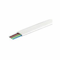 Goobay 93307 Telephone Flat Cable, AWG 28, CCA, White, 100m Length