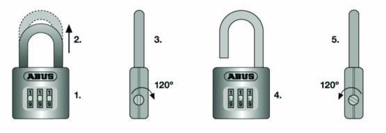 ABUS 160/40 3-Digit Combination Padlock - Image 3