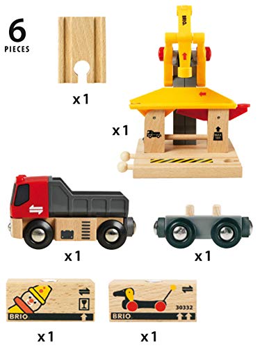 BRIO World Freight Goods Station for Kids Age 3 Years Up - Wooden Railway Train Accessories and Add Ons, Multicoloured, XL - Image 4