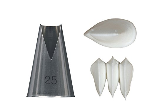 De Buyer 2115.25N Stainless Steel Saint Honoré Nozzle, Silver, Durchmesser 0,9 cm