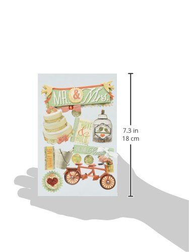 Paper House Productions Mr. and Mrs. 3D Stickers , Multi-Colour, PHSTDM-0133E, 22.4 x 12 x 0.5 cm, Multicolour - Image 2