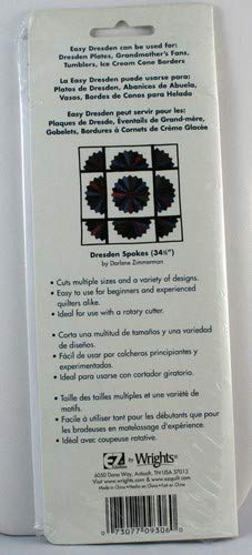 Wrights EZ Quilting Dresden Acrylic Template, 8829306A, 8 Inches - Image 3
