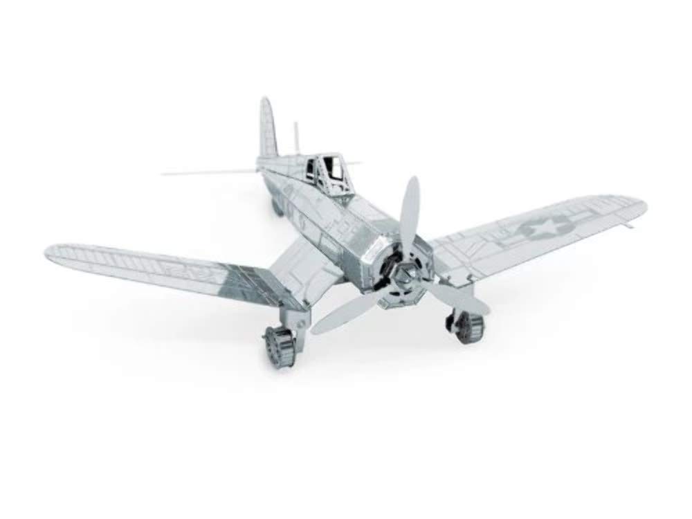 Fascinations MMS035 Metal Earth Metal Kits, Fighter Plane Vought F4U Corsair, Laser Cut 3D Construction Kit, 3D Metal Puzzle