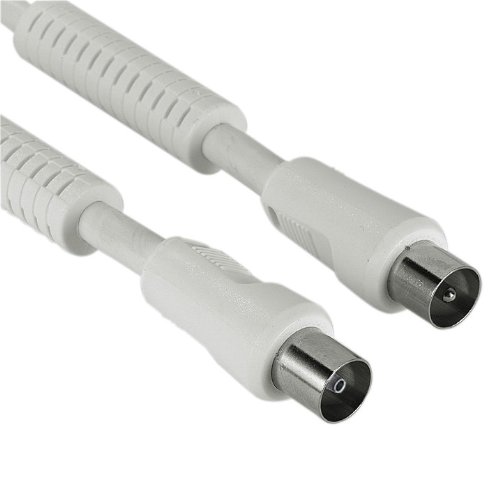 Hama 00043570 5m Antenna Cable with Ferrite Cores White BigaMart