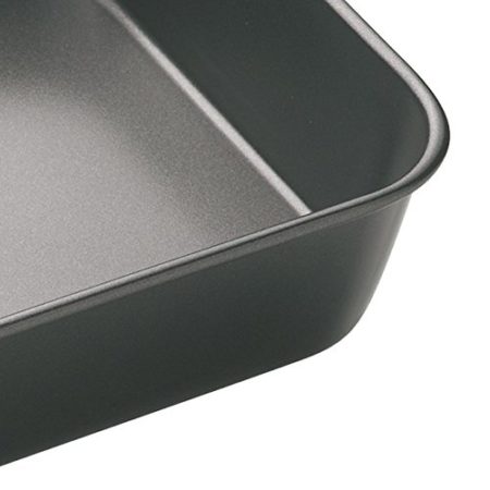 MasterClass KCMCHB2 Deep Roasting Tin, 34 x 26cm Roaster with PFOA Non Stick, Robust 1mm Carbon Steel , Grey - Image 3