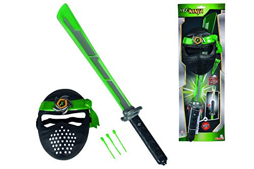 Simba Next Ninja 108042238 Sword and Mask with Light, Sound and Shooting Function, 60 cm, with Textile Band, from 3 Years