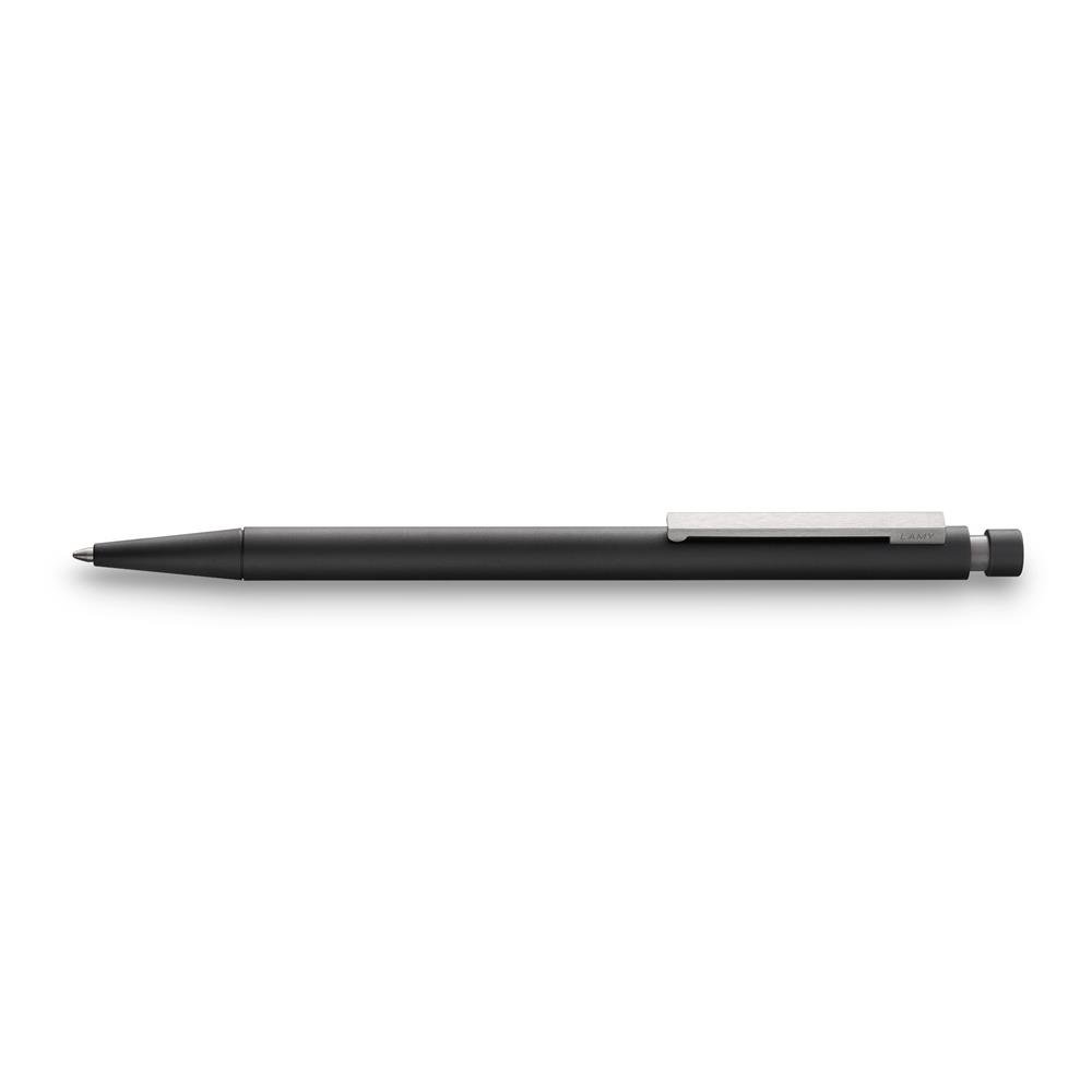 LAMY cp1 black ballpoint pen, minimalist ballpoint pen in elegant metal body, with cushioned stainless steel clip