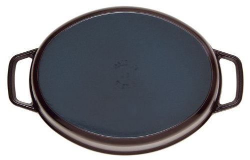 Staub Cast Iron Roaster/Cocotte, Oval 31 cm, 5.5 L, Black, diameter 31 cm - Image 3