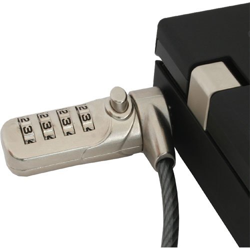 InLine 55702 Laptop Combination Security Lock (4.4 mm x 2 m), Silber, 1 item