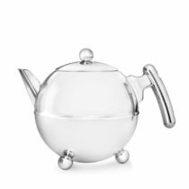Bredemeijer Duet Bella Ronde 1303CH Double Walled Teapot 0.75 Litre Stainless Steel High Gloss Chromed Fittings