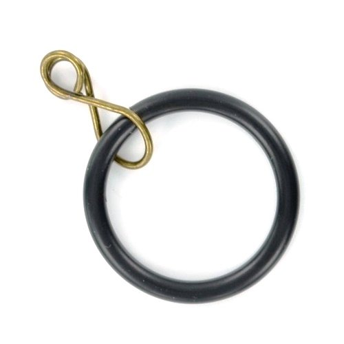 Merriway BH03224 (8 Pcs) Metal Curtain Drapery Pole Rod Rings with Loose Eye