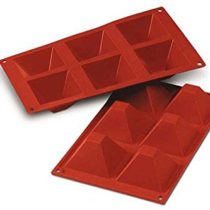 Silikomart Silicone Mould Pyramids, Large, Terracotta
