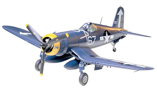 Tamiya Vought F4U - 1D Corsair, blue, 2.25 x 8.5 x 11.875 inches