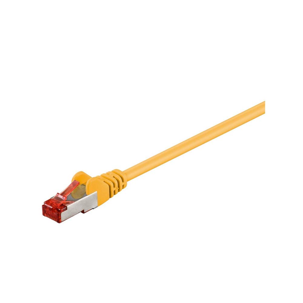 Goobay 68305 CAT 6 Patchcable, S/FTP (PiMF), Yellow, 10m Cable Length