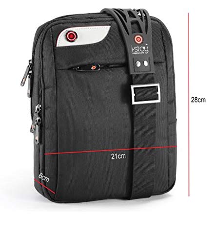 i-stay 10.1" ipad/Tablet Cross Body / Shoulder Unisex / Messenger Bag - Business/School/College- Black - is0101 - Image 4