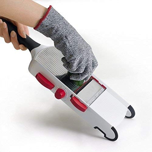 Cuisipro Handheld Mandoline with 3 Blades, 2 Thickness, Stainless Steel, Hand Guard Included, Dishwasher Safe - Image 4