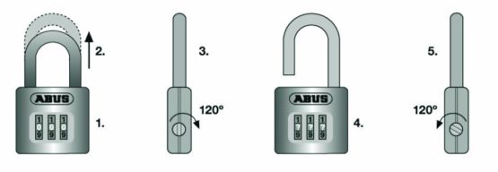 ABUS 160/40 3-Digit Combination Padlock - Image 2