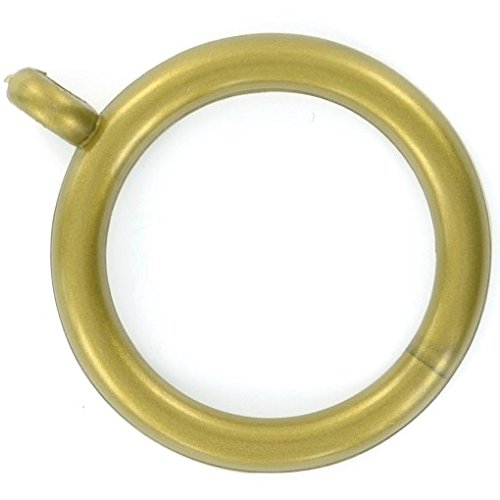 Merriway BH03271 (24 Pcs) Plastic Curtain Drapery Pole Rod Rings with Fixed Eye