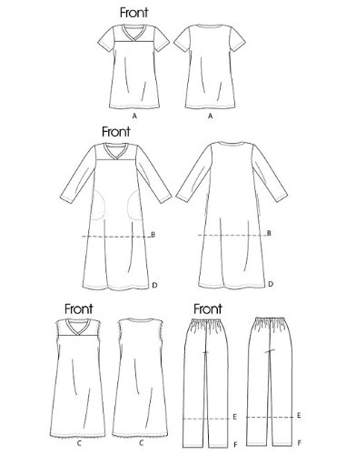 McCall's Patterns M6474 Size RR 18W-20W-22W-24W Misses'/ Women's Top, Tunic, Gowns and Pants, Pack of 1, White - Image 2