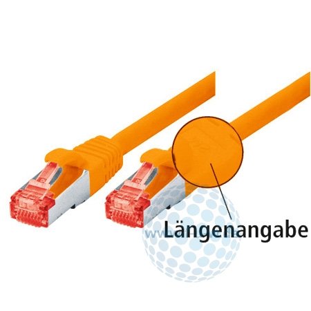 Tecline 71500A Category 6 Ethernet Cable with Narrow Kink Protection (0.5 m) Orange