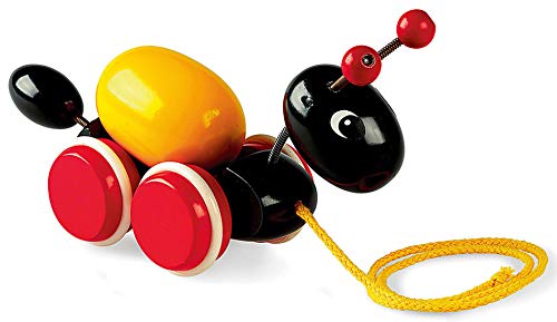 BRIO Ant with Egg Pull Along Toy Toddler Toys for Ages 12 Months Up (Kids 1 Year Old), Multicoloured