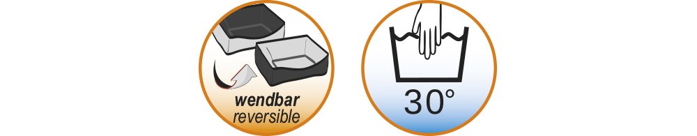 Nobby Comfort Bed seoli, L x w x h: 75 x 60 x 23 cm, Clear, grey - Image 3