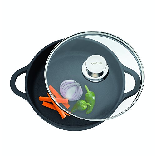 Valira 24 cm Black Short Induction Compatible Casserole Dish with Lid, VAB413525, ø 24cm - Image 2