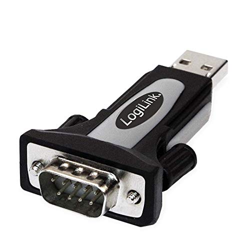 LogiLink AU-0034 USB 2.0 A Male to Serial Adaptor FTDI Chip, schwarz