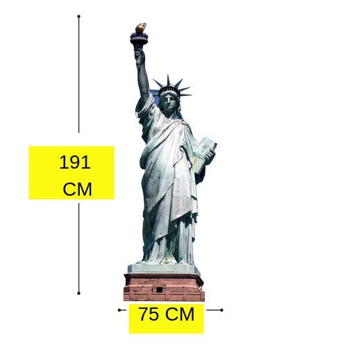 Star Cutouts Cut Out of Statue of Liberty,Grey, Life Size - Image 3