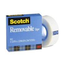 3M Scotch Removable Tape, 0.5 X 36 Yards, 811 (T9631811)