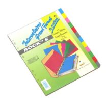 Rainex Rock's Dividers - 360 g-24.5 x 30.5 cm A4 12 Positions - 6 Colours (Pack of 20)