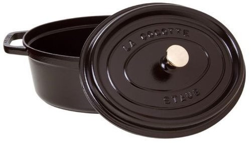 Staub Cast Iron Roaster/Cocotte, Oval 31 cm, 5.5 L, Black, diameter 31 cm - Image 2