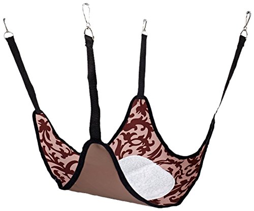 Little Friends Plain Hammock with Fleece Centre, Damask Brown, Large