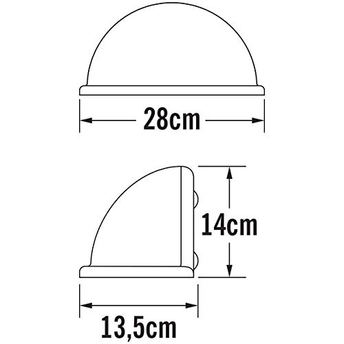 Konstsmide Outdoor Wall Lights Mains Powered/Torino Small Down Modern Bulkhead Marker/1 x 25 W E14 Max Lamp/Frosted-Opal/Aluminium/IP23/Outside Light Stainless Steel - Image 4