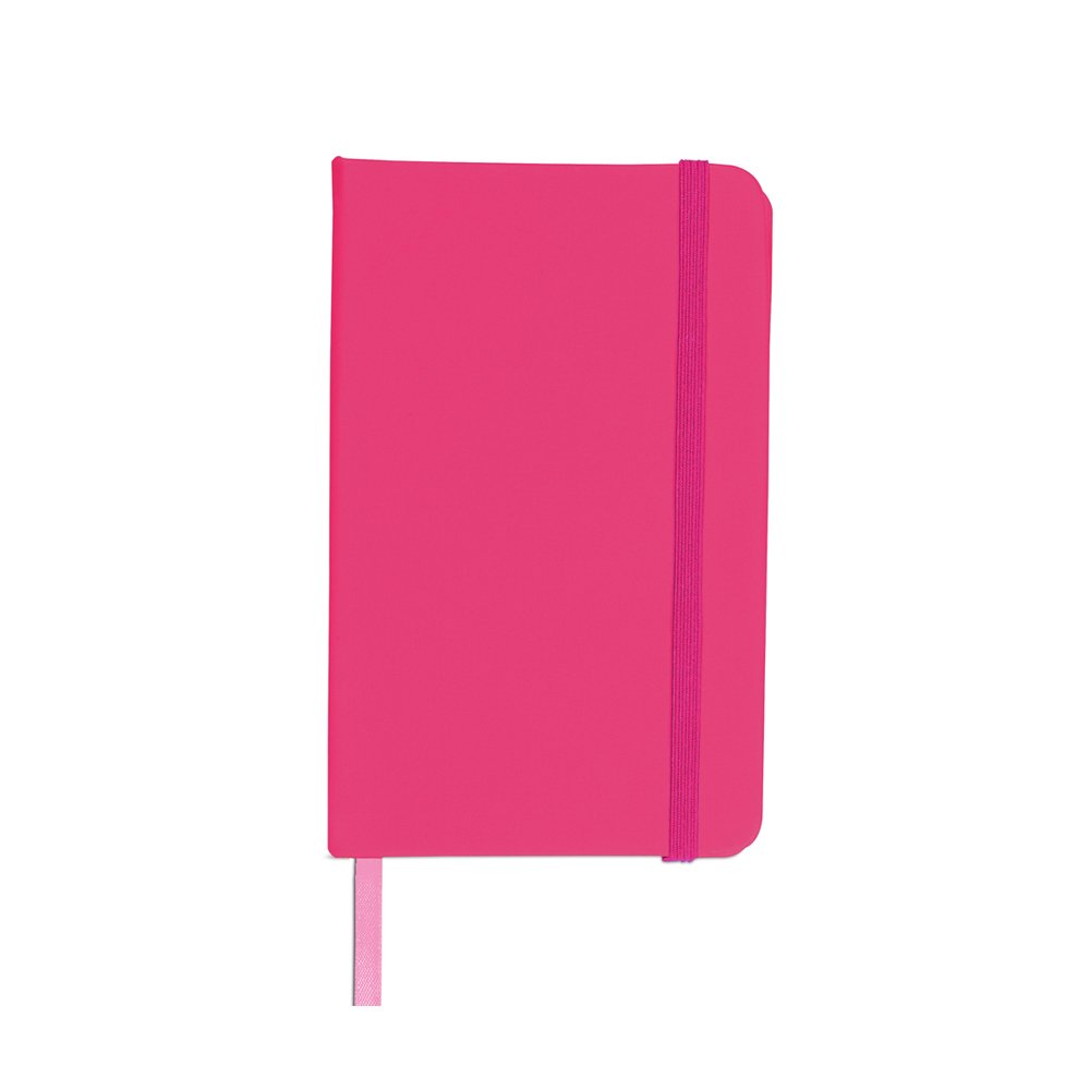 eBuyGB A6 Coloured Hardback Lined Paper Notebook, Pink 1301211, Pack of 1