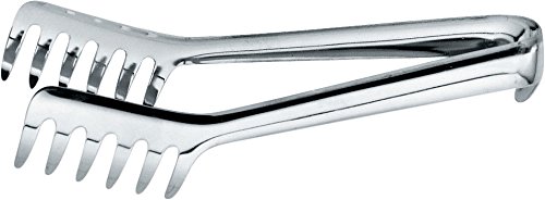 Alessi 502 - Spaghetti Tongs, Stainless Steel Kitchen Utensils, in Stainless Steel, 19 cm, Metallic Silver, 13 x 20 x 12.5 cm