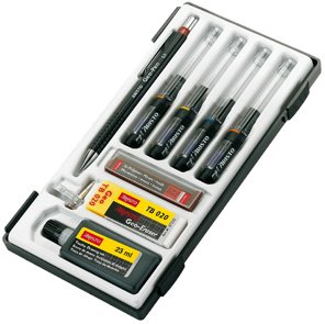 Aristo AH64152 MG1 Ink Pen Studio Set, Black^Multi-Coloured, 9-teiliges Set