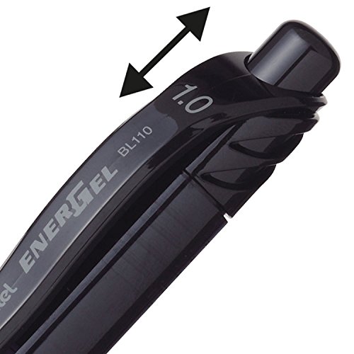 Pentel 1.0mm Energel Retractable Gel Rollerball Pen - Black, 12 pack, 1 count (Pack of 12) - Image 4