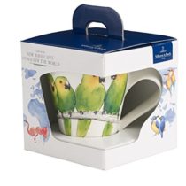 Villeroy & Boch New Wave Coffee Mug Conure, 300 ml, Height: 11 cm, Premium Porcelain, Green/Multicolour, 1 Count (Pack of 1)