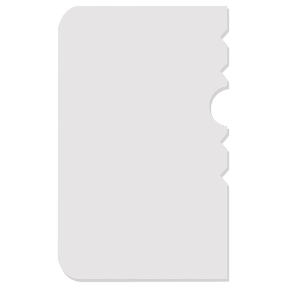 PME Patterned Edge Plastic Side Scraper Set, White, Standard - Image 4