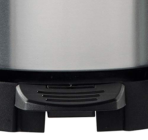 CURVER 20 Litre Metal Effect Pedal Deco Bin, Silver - Image 3