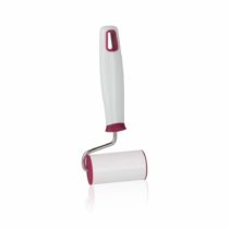 Metaltex 25.25.88 19 cm Single Handle Rolling Pin, White, Stainless Steel, Brown
