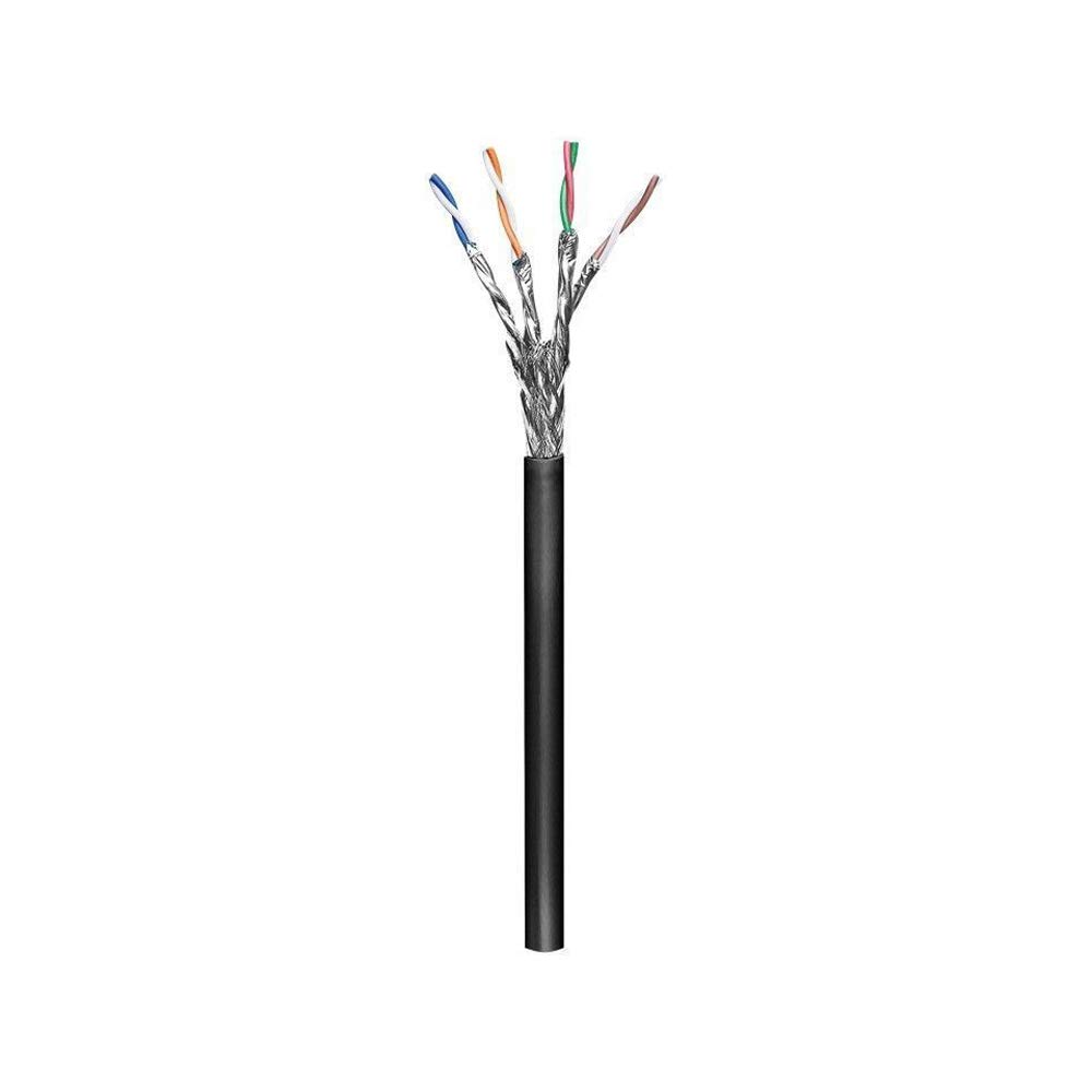 Goobay 57195 CAT 6 Outdoor Network Cable, S/FTP (PiMF), Black, 100m Cable Length