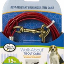 Four Paws Weight Cable, 15 ft, Medium, Red