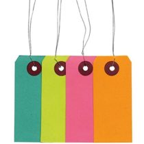 Artemio 40-Piece Colored Labels with Metal Wire, Multi-Colour