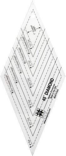 EZ Quilting 45° Diamond Acrylic Template, Original Version, 11.4 x 26.7 x 0.3 cm - Image 3