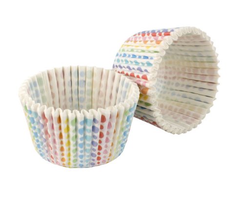 Tala Rainbow Graduated Dot Cupcake Cases, Pack of 32 Colourful Paper Baking Cups for Muffins & Cupcakes