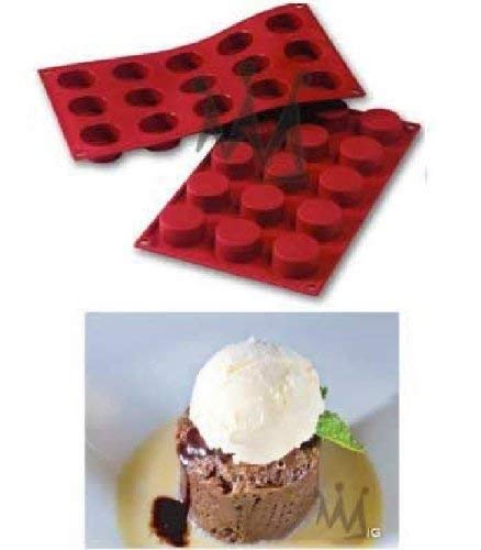Silikomart SF027 Petit-Fours - Silicone Mould ø40 H 20 MM, Terracotta - Image 2